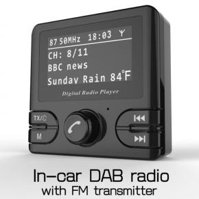 In-car DAB+ Radio receiver with Bluetooth player