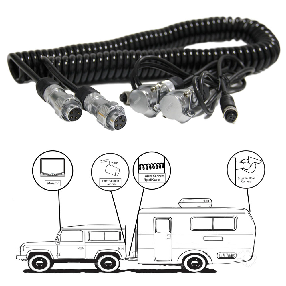 1 Channel Heavy Duty Trailer Cable Suzy Coil 4 PIN Connector