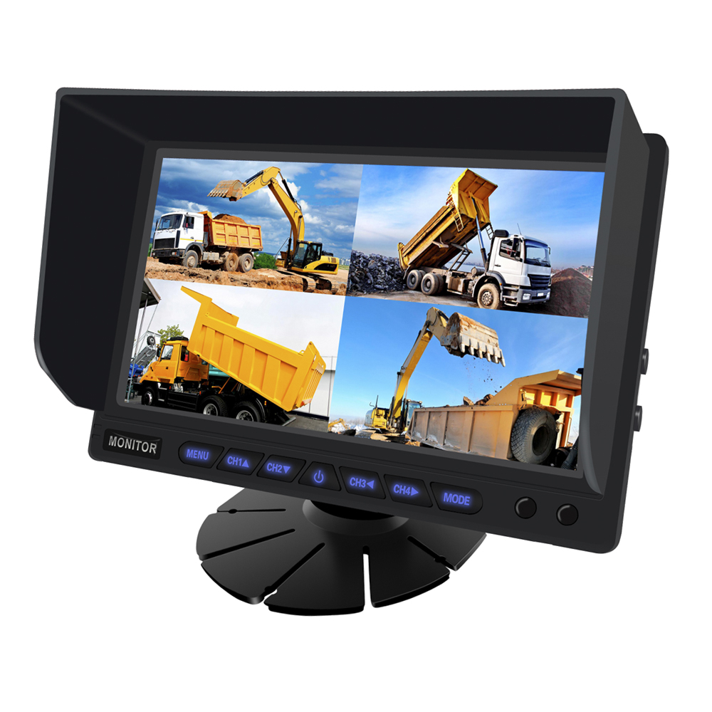 7 INCH DASH MOUNT QUAD INPUT MONITOR