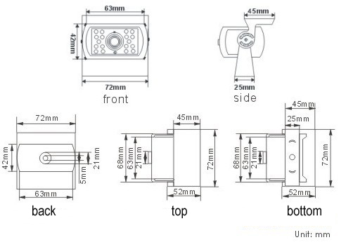 Truck Caravan CCD Reversing Camera