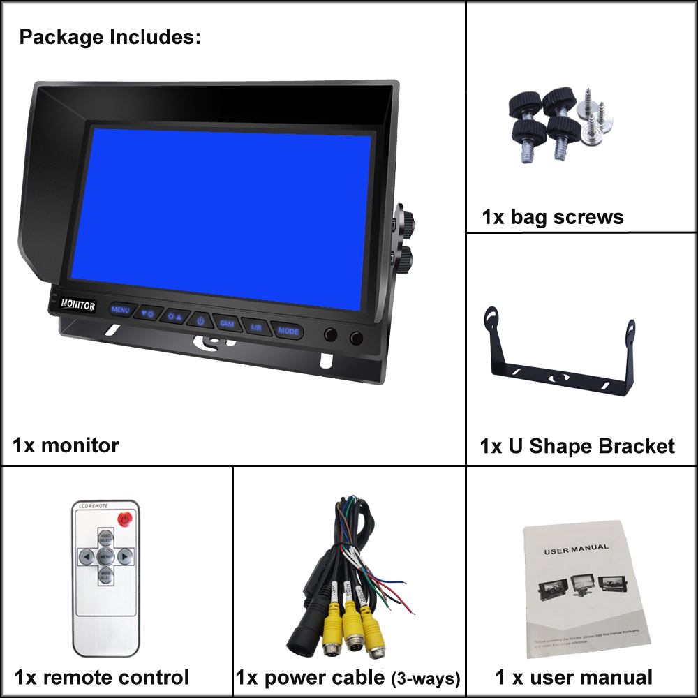 7 Inch Car AHD 1080P Reverse Monitor