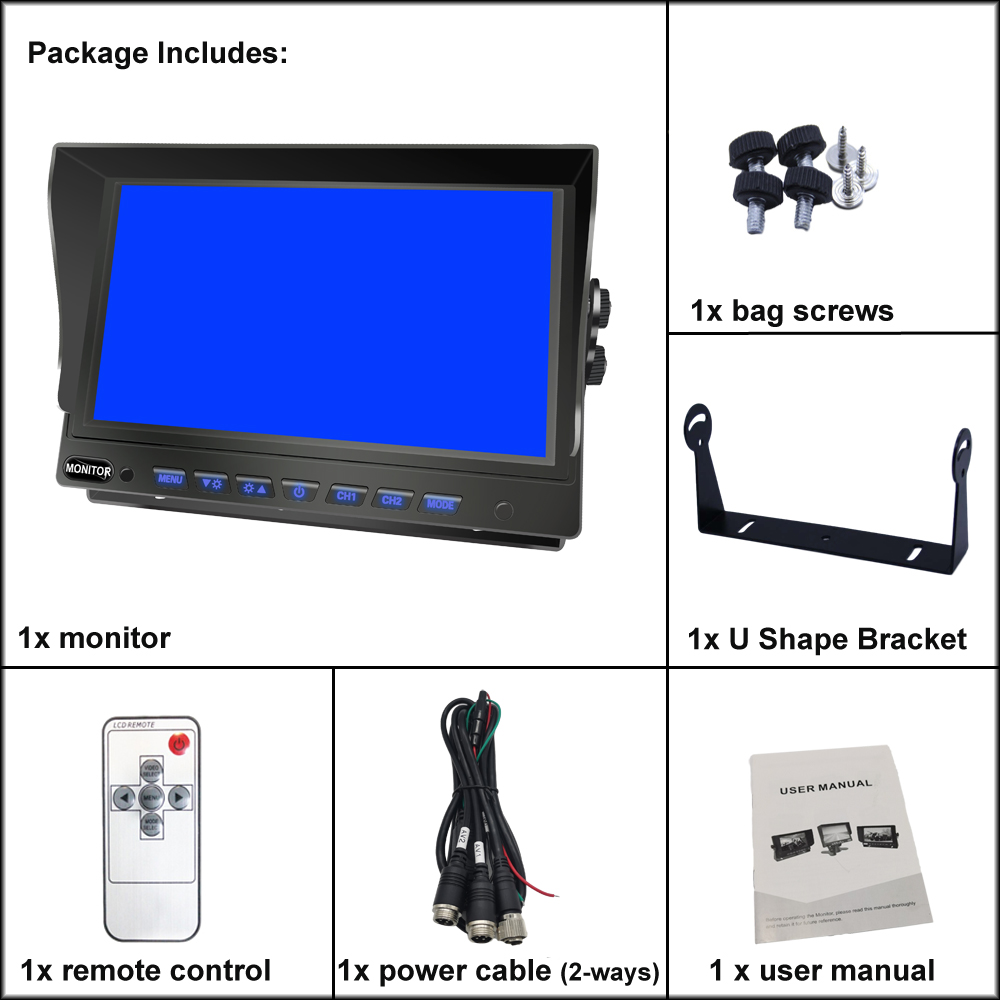 7 Inch Digital TFT-LCD Car Reverse Monitor