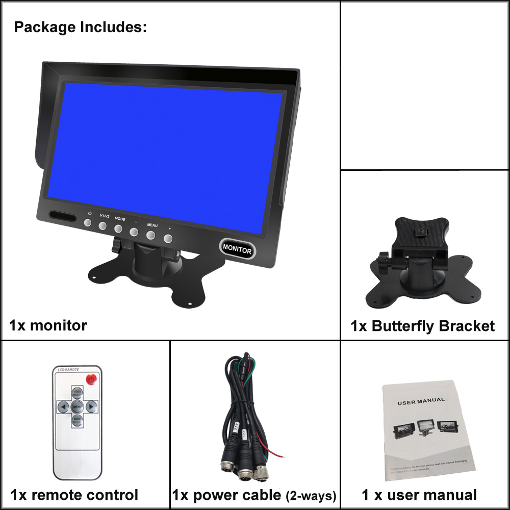 7 Inch Single View Vehicle Monitor