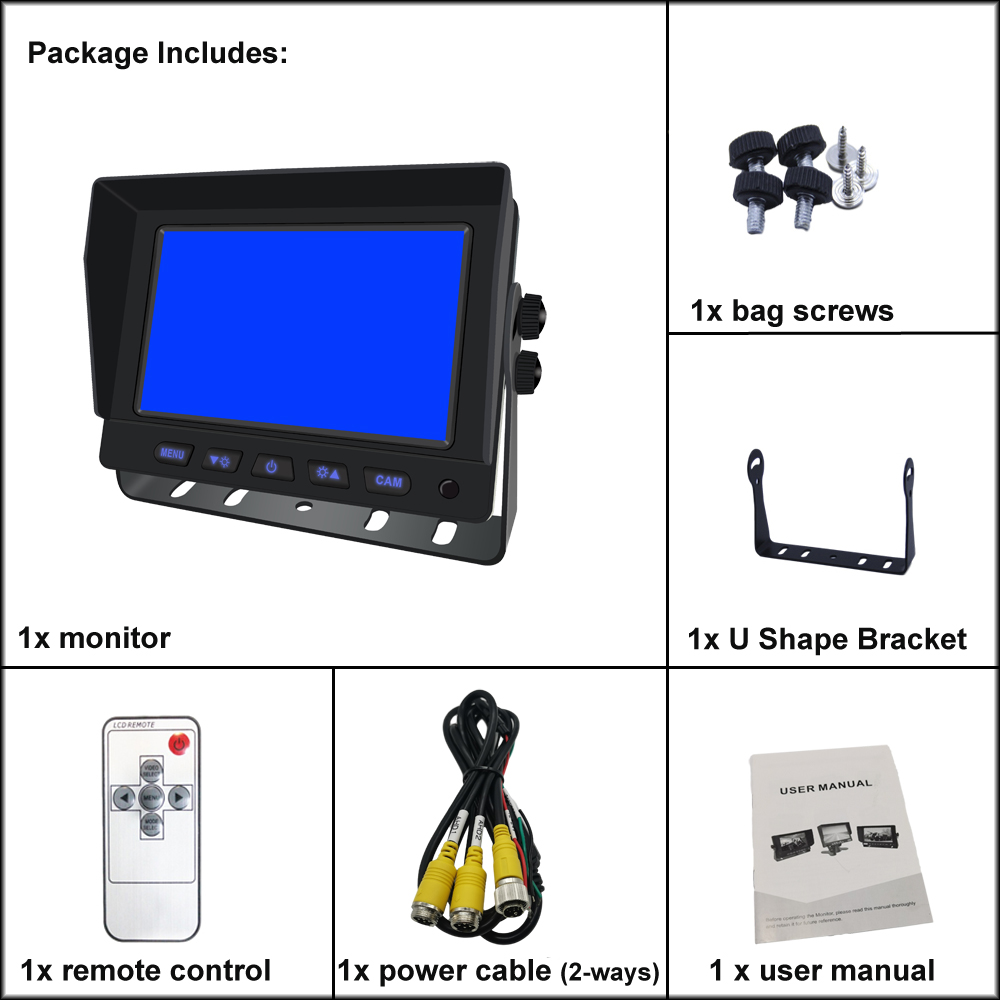 5 inch AHD 1080P Car Monitor with IPS Screen