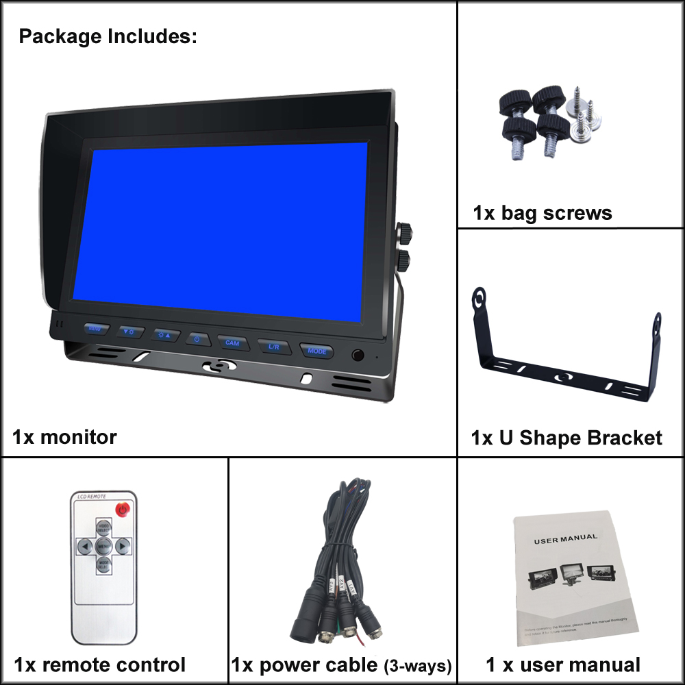 9 Inch Color Rear View Bus Monitor
