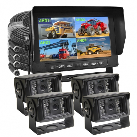 7-inch AHD 1080P Split-Screen Camera System