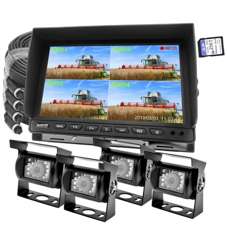 10.1 Inch AHD Recordable Reversing Camera Kit with 4 Cameras