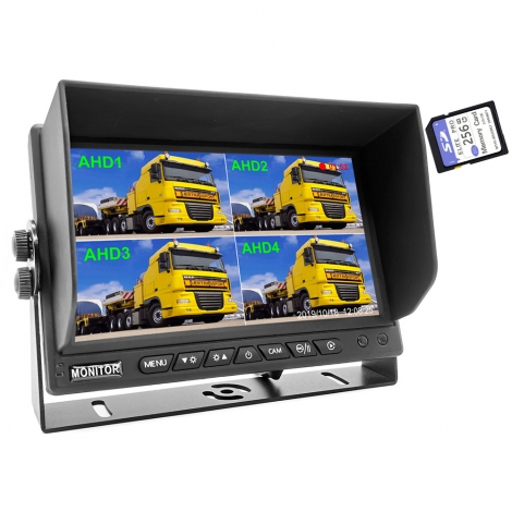 7″ AHD Quad Dashboard Recording Monitor