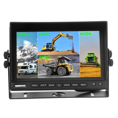 7 Inch AHD 1080P Quad LCD Widescreen Monitor