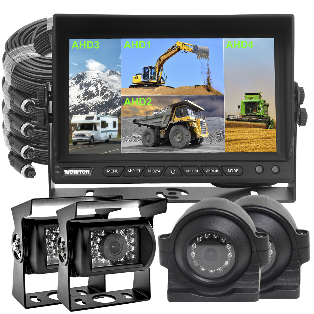 7 Inch AHD 1080P Car Quad Monitor Camera System