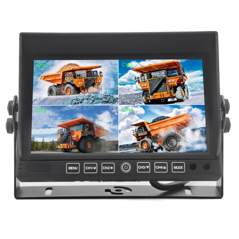 7-Inch Heavy Duty LCD Quad View Monitor
