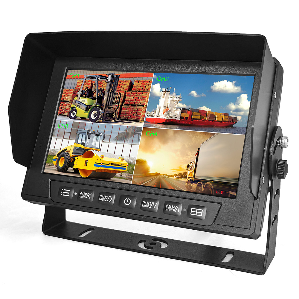 7 Inch IP69K Waterproof Quad View Monitor (4 Camera Inputs)