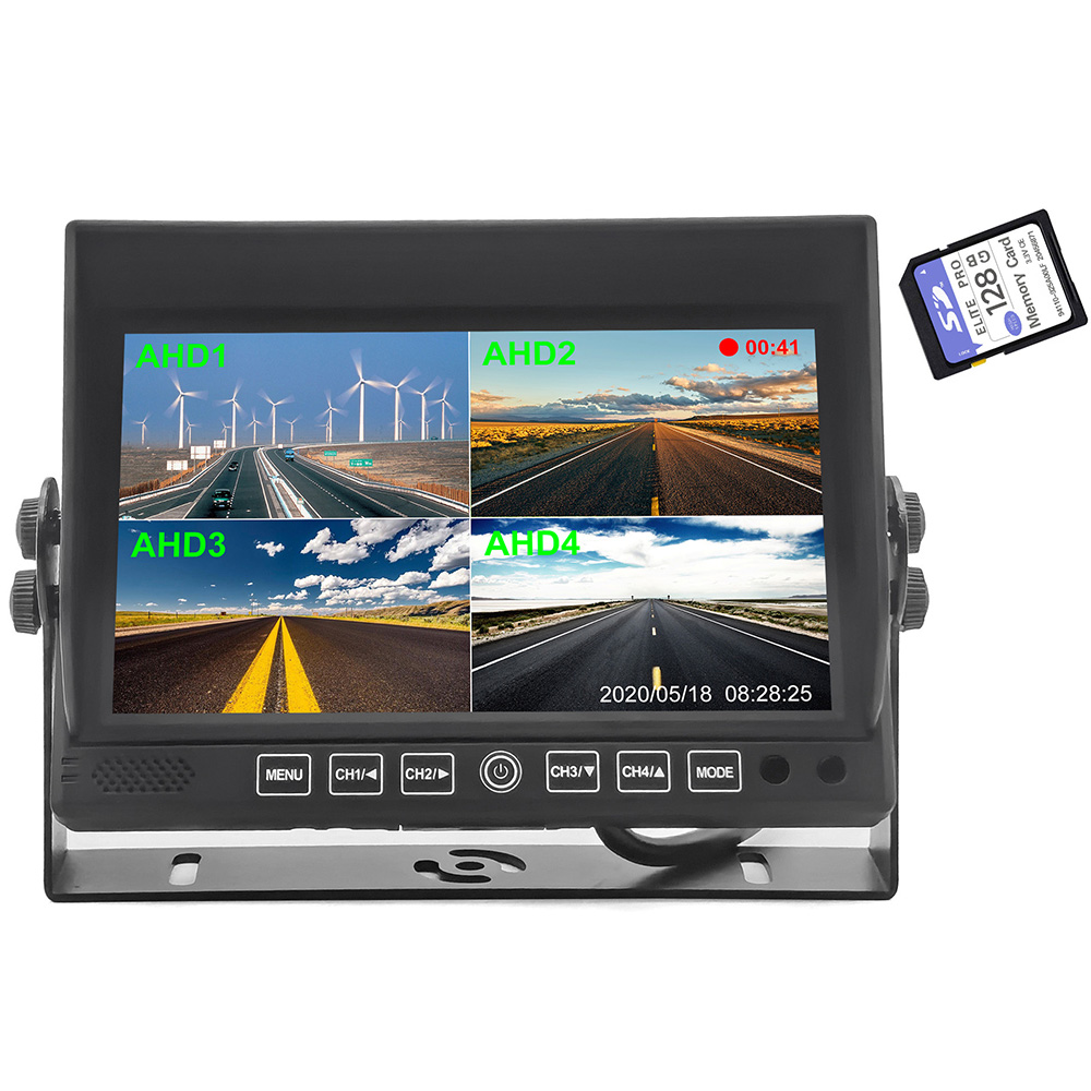 7 Inch Car AHD 1080P DVR Quad Monitor