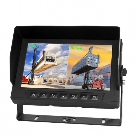 7 Inch Waterproof IP69K AHD Dual Screen Car Monitor