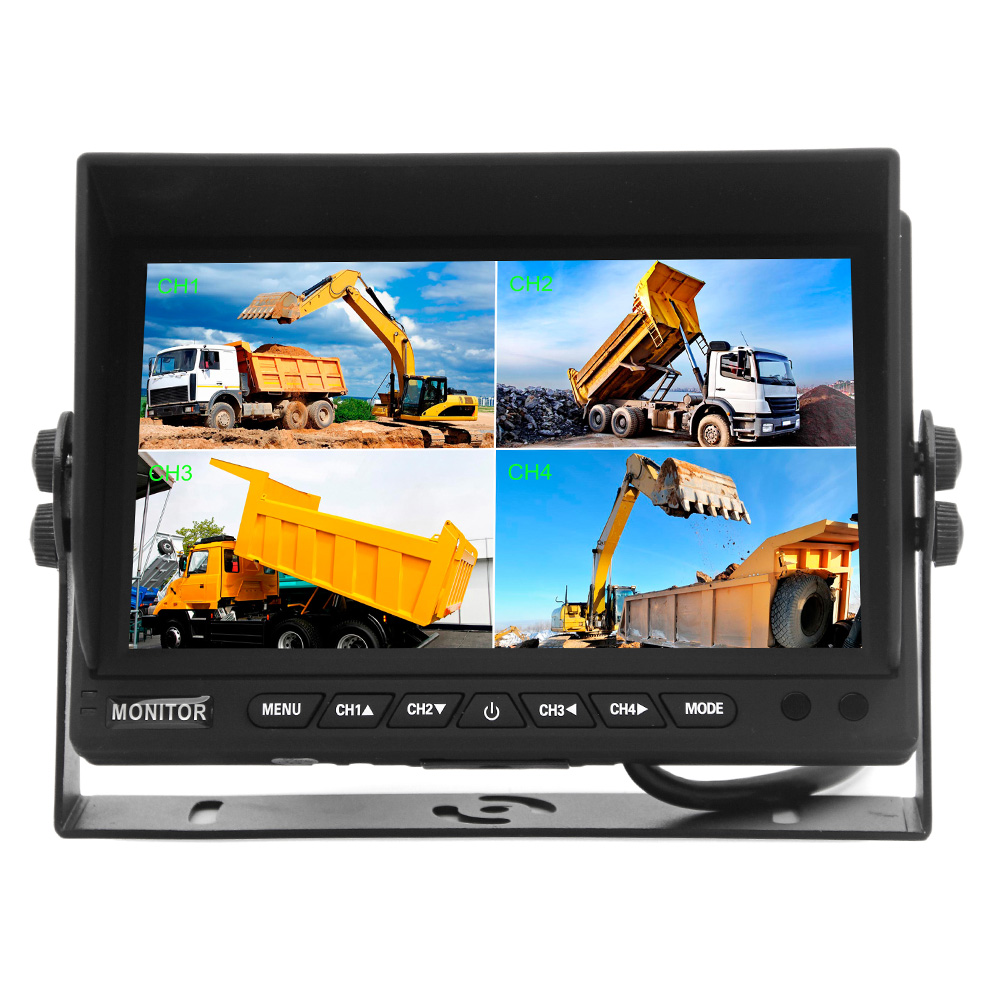 7 INCH DASH MOUNT QUAD INPUT MONITOR