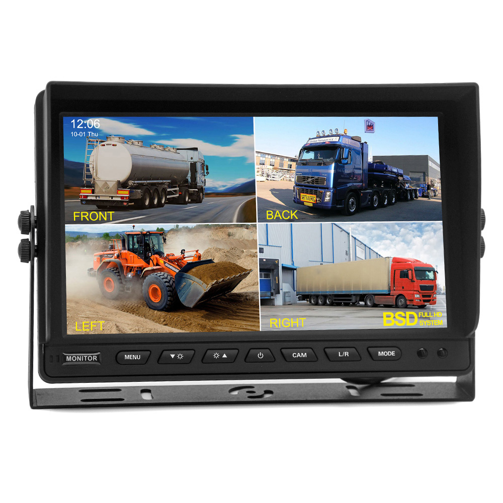10.1 inch AHD Quad DVR Monitor with built in BSD function